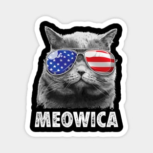 4th Of July Cat Shirt Magnet