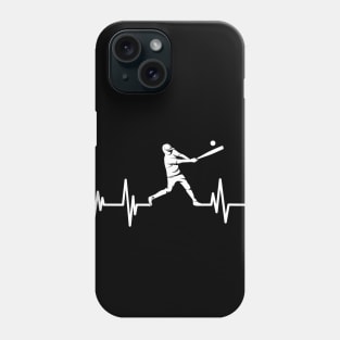 Cricket heartbeat baseball player,baseball Birthday Cricket lover Phone Case