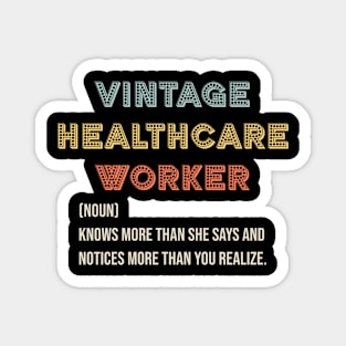 Retro style from the 60s and 70s Social Worker Design Magnet