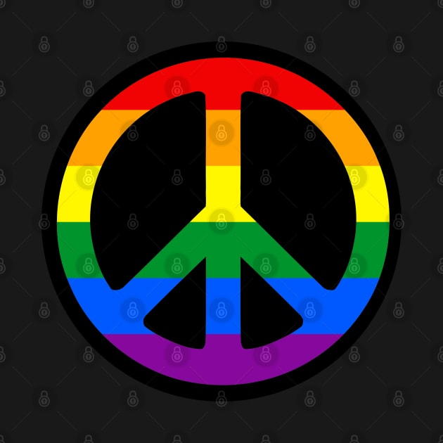 Rainbow Peace Sign by Bugsponge