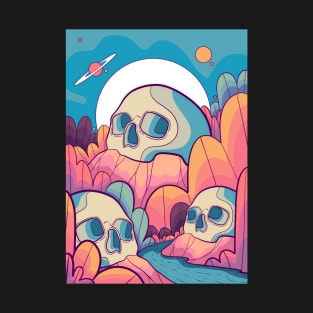 Mountain and skulls T-Shirt