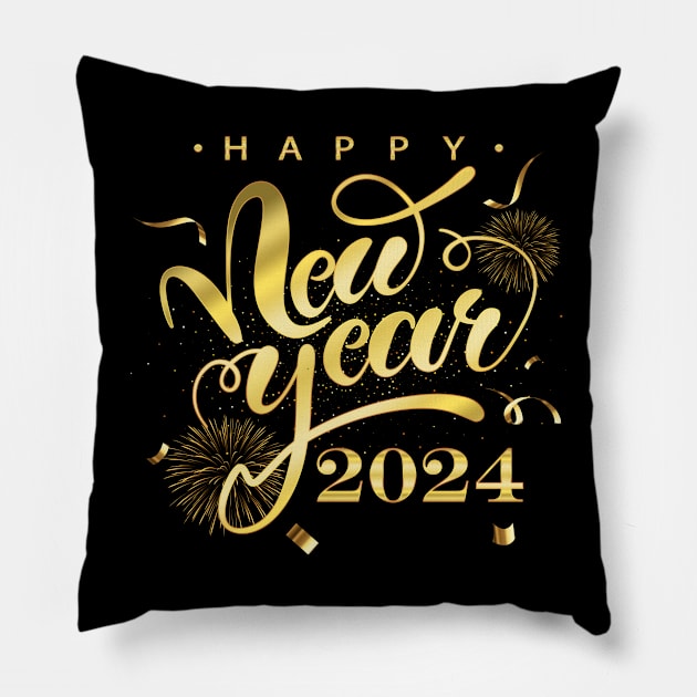 New Year Eve 2024 Family Matching Merry Xmas Christmas 2024 Pillow by GLOBAL TECHNO