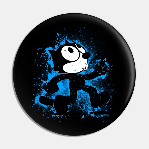 Felix The Cat Walking Spray Paint Pin by technofaze