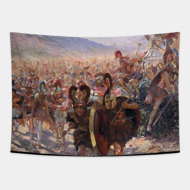 The heroes of the marathon - Georges Rochegrosse 1859 Tapestry by ETOS ARS