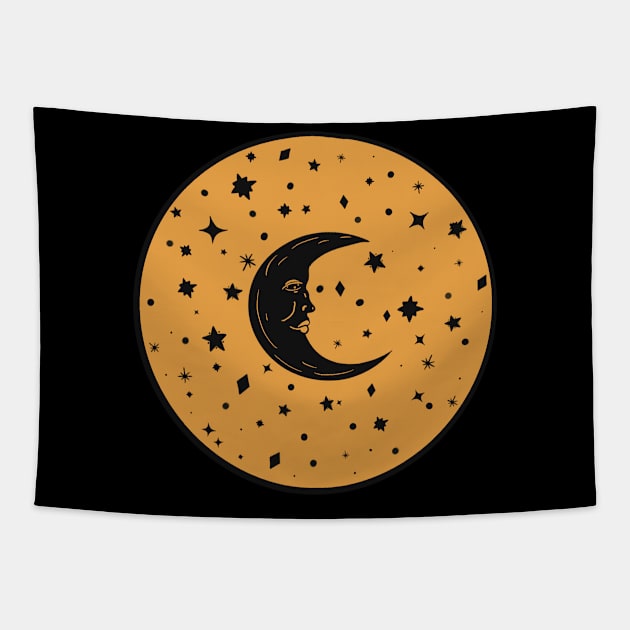 Celestial Smirk Tapestry by Shea Klein