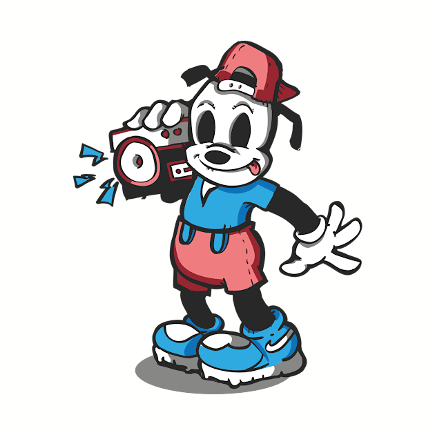 Beats and Bangers Vintage Cartoon Character by finkgraphics