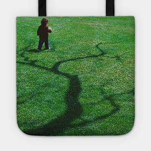 YOUNG BOY IN A TREE Tote