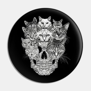 Cat Skull Legends Pin