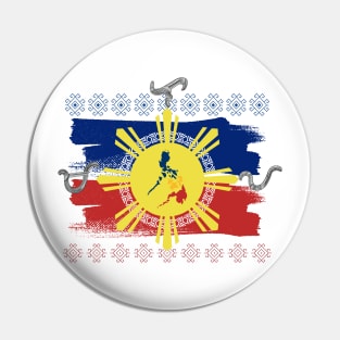 Philippine Flag-Map / Baybayin word Malaya (Freely) Pin