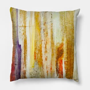 golden abstract painting Pillow