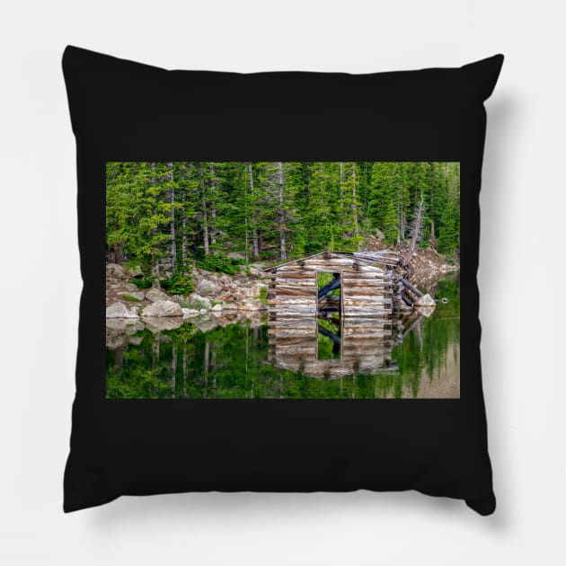 Cabin in the Lake Pillow by gdb2