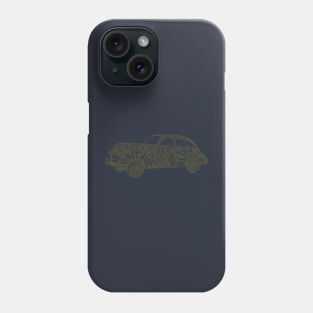 Vintage retro classic  car typography artwork Phone Case