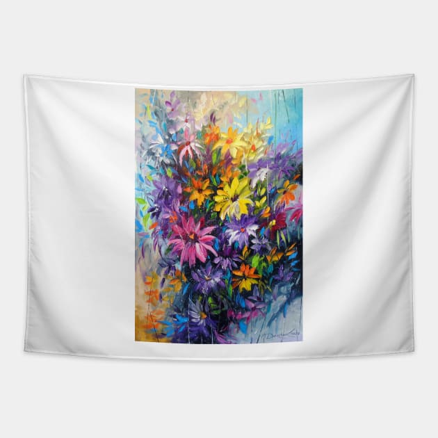 Bright dance of flowers Tapestry by OLHADARCHUKART