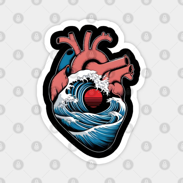 Ocean Heart Magnet by MakerMind8.2