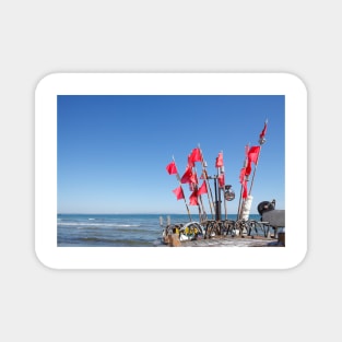 Fishing boat, beach, Binz, Ruegen, Mecklenburg-Western Pomerania, Germany Magnet