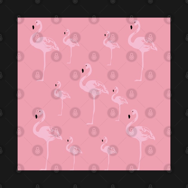 Pink Flamingo Birds by ArtoTee