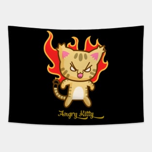 Angry Kitty cat Tapestry