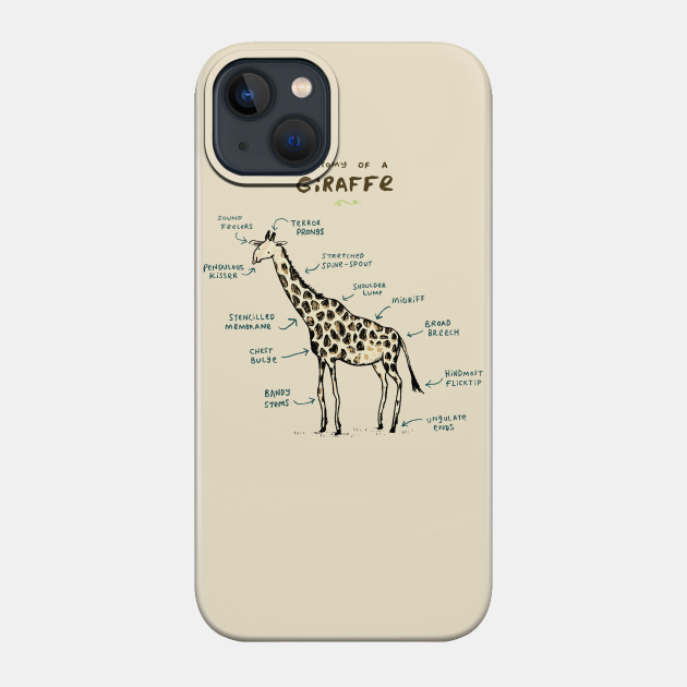 Anatomy of a Giraffe - Vintage - Phone Case