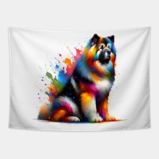 Tornjak in Colorful Artistic Splash Paint Expression Tapestry