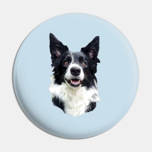 Border Collie Cute Puppy Dog Pin