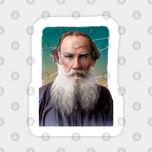 Russian writer Leo Tolstoy illustration Magnet by Litstoy 