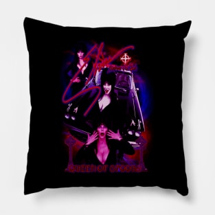 Elvira. Spooky Ride. (Version 1) Pillow