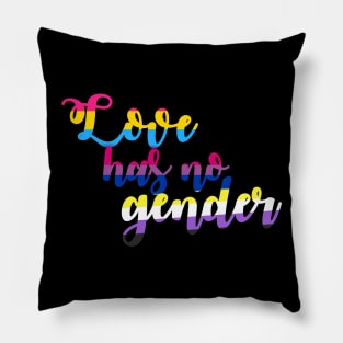Love Has No Gender Pride Flag Pan Bi Non-binary Pillow