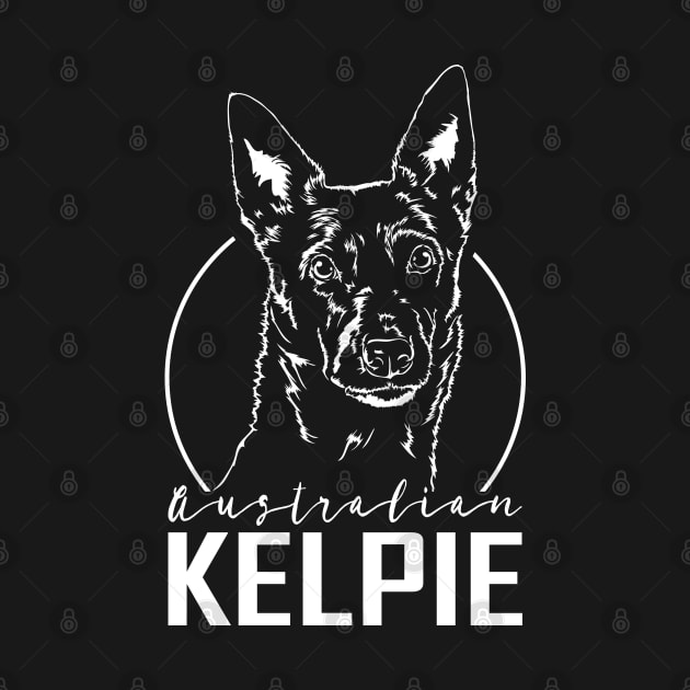 Australian Kelpie dog Portrait by wilsigns