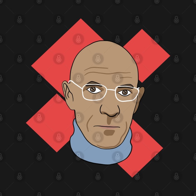 Michel Foucault - Portrait With Squares by isstgeschichte