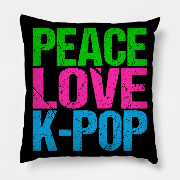 Peace Love K-Pop Pillow by epiclovedesigns