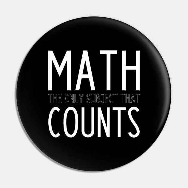 Funny Math Teacher Slogan Pin by kapotka