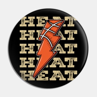 Funny Sports Heat Proud Name Basketball Classic Pin