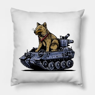 Wolf Driving Tank War Vechile Pillow