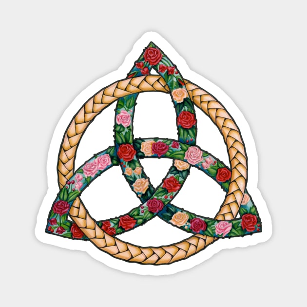 Celtic Roses Trinity Symbol (Irish Knot) Magnet by Colette