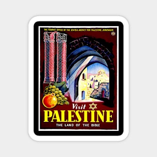 Palestine Vintage 1930 Jewish Agency Advertising Travel Print Magnet