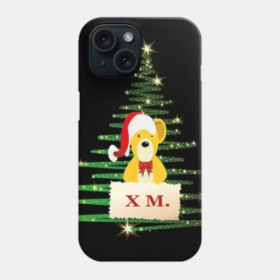 merry christmas tree cute santa bear Phone Case