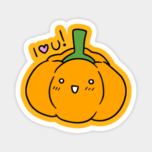 I love You - Orange Bell Pepper Magnet