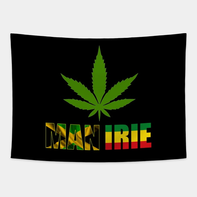 Man Irie Rasta Design Tapestry by Proway Design