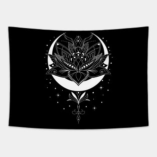 Moon Lotus Flower Tapestry