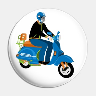 Blue Scooter Driver Pin