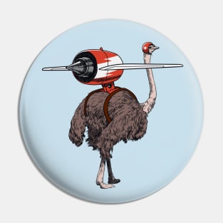 Jet ostrich Pin