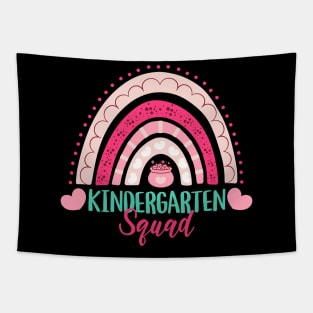 Kindergarten Rainbow Happy First Day Team Kindergarten Squad Tapestry