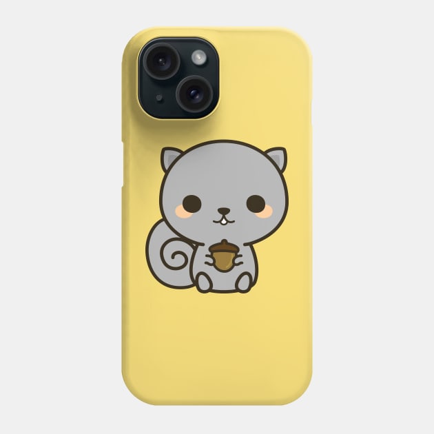 Cute squirrel with acorn Phone Case by peppermintpopuk