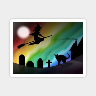 Rainbow Halloween Magnet