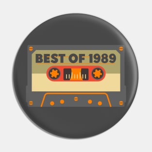 Vintage Best of 1989 31 Years Old Birthday Gift Ideas Cassette Pin