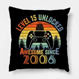 Level 15  Video 15 Years Old 15 Birthday Pillow