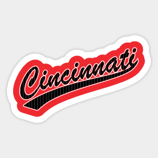 Cincinnati Reds Retro Mascot Head Logo - Static Cling at Sticker