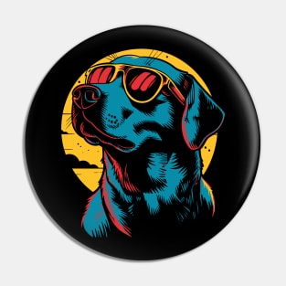 Dog wearing sunglasses Pin