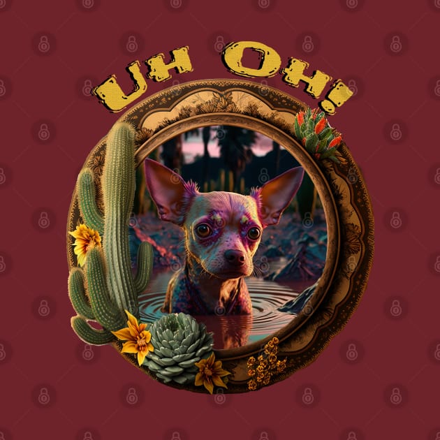 Uh Oh! Chihuahua in a Bit of a Pickled! by Bee's Pickled Art