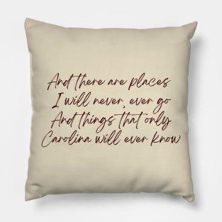 Carolina Lyrics Pillow